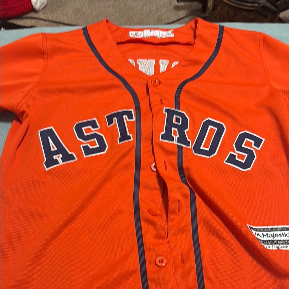 Majestic Kids Orange Astros Shirt